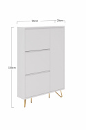 Scarpiera \'Elle\' - Bianco/Ottone