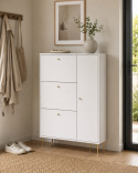 Scarpiera \'Elle\' - Bianco/Ottone
