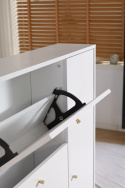 Scarpiera \'Elle\' - Bianco/Ottone