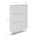 Scarpiera \'Elle\' - Bianco/Ottone