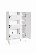 Scarpiera \'Elle\' - Bianco/Ottone