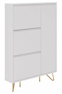 Scarpiera \'Elle\' - Bianco/Ottone
