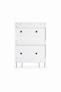 Scarpiera \'Elle\' - Bianco/Ottone