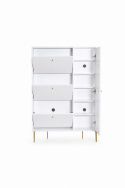 Scarpiera \'Elle\' - Bianco/Ottone