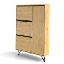 Scarpiera \'Elle\' - Rovere/Nero