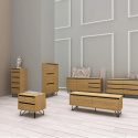 Scarpiera \'Elle\' - Rovere/Nero