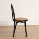 Sedia \'Bistro\' - Rattan/Nero