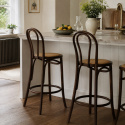 Sgabello da bar \'Bistro\' - Noce/Rattan