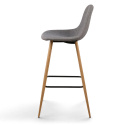 Sgabello \'Soller\' - Naturale/Grigio chiaro