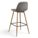 Sgabello \'Soller\' - Naturale/Grigio chiaro