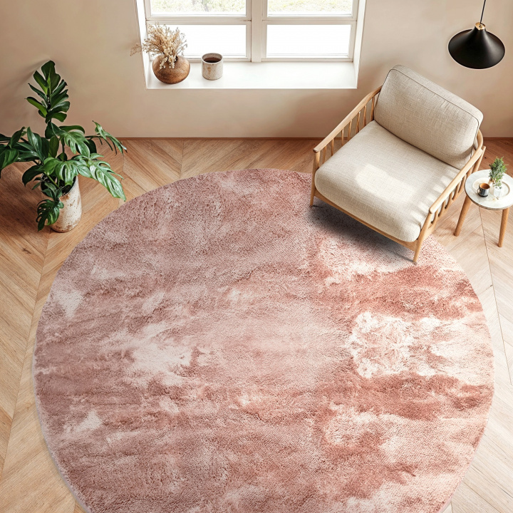 Tappeto rotondo \'Aranga Super Soft Fur\' - Rosa nel gruppo Tappeti / Tappeti Ryam presso Reforma (H100138)