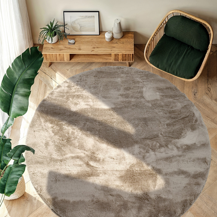 Tappeto rotondo \'Aranga Super Soft Fur\' - Marrone nel gruppo Tappeti / Tappeti Ryam presso Reforma (H100151)