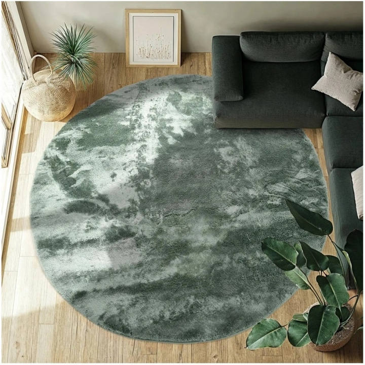 Tappeto rotondo \'Aranga Super Soft Fur\' - Verde nel gruppo Tappeti / Tappeti Ryam presso Reforma (H100153)