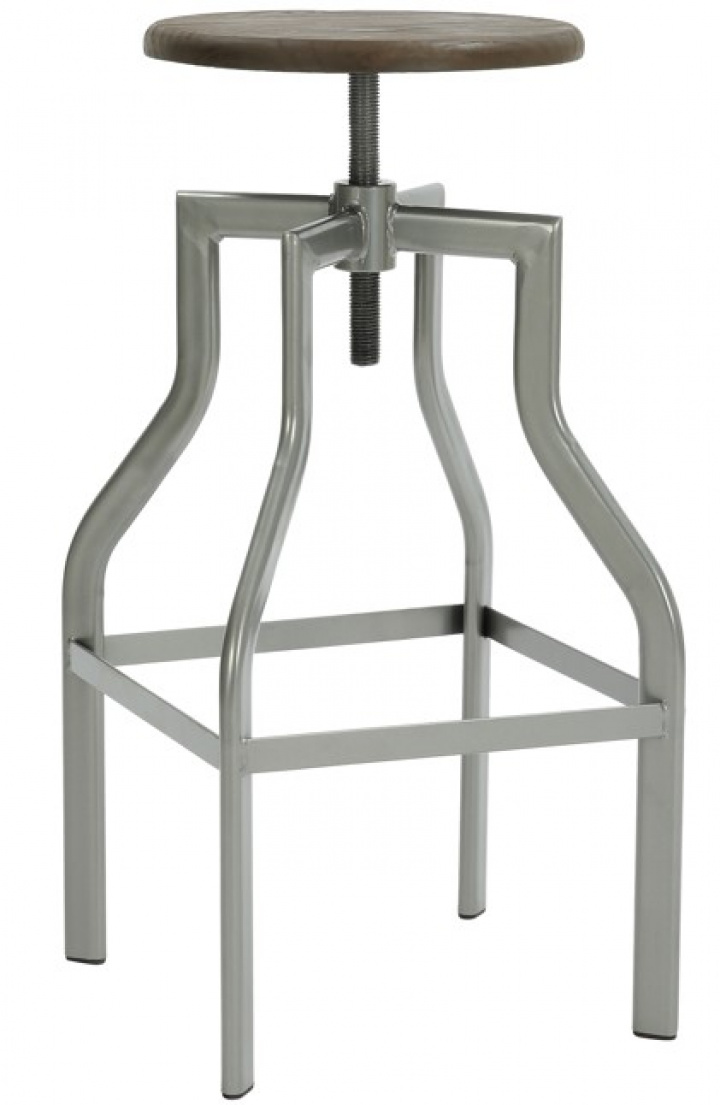 Sgabello \'Forshaga\' - Argento/Naturale nel gruppo Stanze / Cucina presso Reforma (KS-01-W-wood)