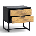 Comodino \'Line\' - Rovere/Nero