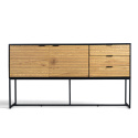 Credenza \'Line\' - Rovere/Nero