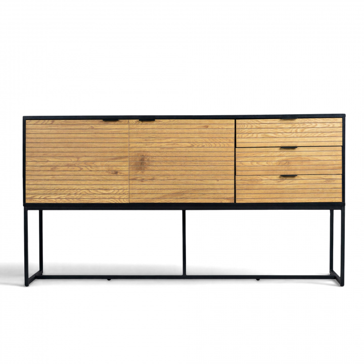 Credenza \'Line\' - Rovere/Nero nel gruppo Mobili / Mensole & stoccaggio / Sideboard presso Reforma (LINESB02)