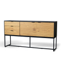 Credenza \'Line\' - Rovere/Nero