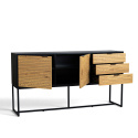 Credenza \'Line\' - Rovere/Nero