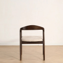 Sedia con braccioli \'Aspa\' - Marrone scuro/Beige