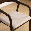 Sedia con braccioli \'Aspa\' - Marrone scuro/Beige