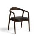 Sedia con braccioli \'Aspa\' - Marrone scuro
