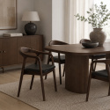 Sedia con braccioli \'Aspa\' - Marrone scuro