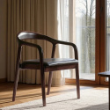 Sedia con braccioli \'Aspa\' - Marrone scuro