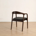 Sedia con braccioli \'Aspa\' - Marrone scuro