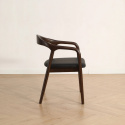 Sedia con braccioli \'Aspa\' - Marrone scuro