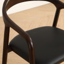 Sedia con braccioli \'Aspa\' - Marrone scuro