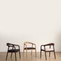 Sedia con braccioli \'Aspa\' - Marrone scuro