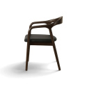 Sedia con braccioli \'Aspa\' - Marrone scuro