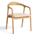 Sedia con braccioli \'Aspa\' - Naturale/beige
