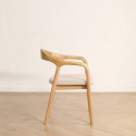 Sedia con braccioli \'Aspa\' - Naturale/beige