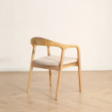 Sedia con braccioli \'Aspa\' - Naturale/beige
