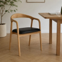 Sedia con braccioli \'Aspa\' - Naturale