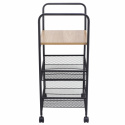 Carrello da cucina/Carrello bar \'Grums\' - Nero/Legno