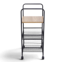 Carrello da cucina/Carrello bar \'Grums\' - Nero/Legno