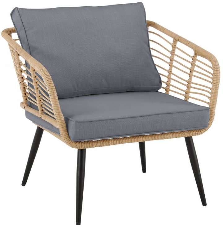 Poltrona da giardino \'Sardinia\' - Naturale/Grigio nel gruppo Mobili / Mobili da esterno / Poltrone da esterno presso Reforma (MLM-210439-Chair-grey)