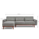Divano letto \'Texas\' - Grigio chiaro