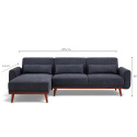 Divano letto \'Texas\' - Grigio scuro