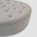 Puff \'Dimple\' Rotondo 100cm - Grigio