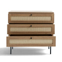 Attaccapanni \'Nova\' 2 cassetti/specchio - Rovere/Nero