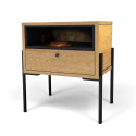 Comodino \'Punt\' - Rovere/Nero
