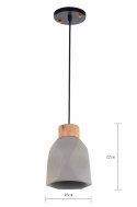 Lampadario \'Mika\' - Legno/Cemento
