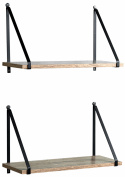 2-pezzi Mensole da parete \'Triangle\' - Naturale
