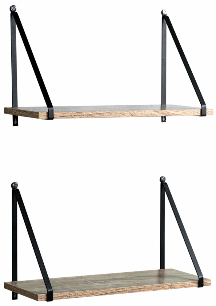 2-pezzi Mensole da parete \'Triangle\' - Naturale nel gruppo Mobili / Mensole & stoccaggio / Mensole da parete presso Reforma (RH1905-17)