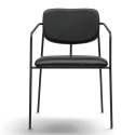 Poltrona con braccioli \'Ebba\' - Nero