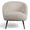 Poltrona \'Capri\' - Bianco/Boucl&eacute;
